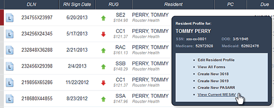 Manage LTCMI/MESAV data down to the individual resident