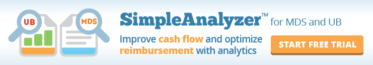 SimpleAnalyzer: MDS 3.0 analytics + UB-04 analytics = optimal reimbursement