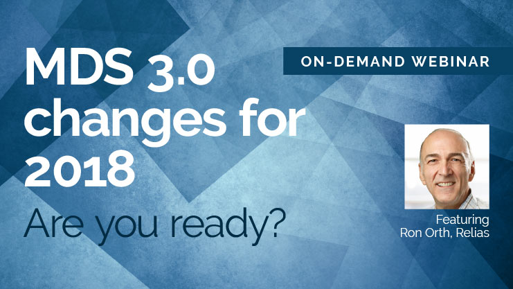 MDS 3.0 updates for 2018